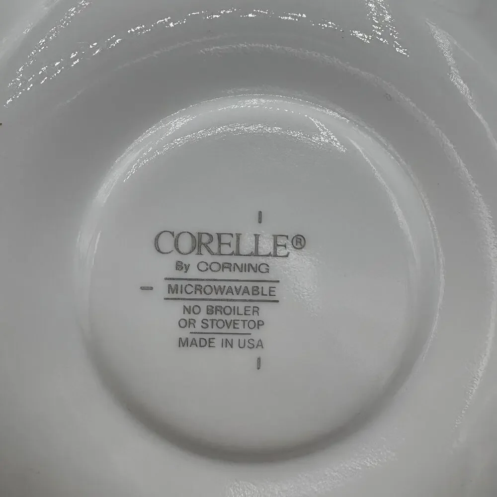Vintage Corelle Corning Saucer Plates Callaway Ivy Swirl Rim 6.25